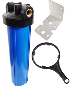 Магистральный фильтр FH20 Big Blue 1" Unicorn синий непрозрачный + ключ с латунной вставкой