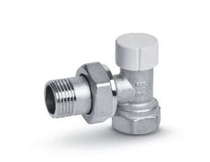 56030404 Кран радіаторний відсікаючий Ø1/2" кутовий PN10 +95°C Idrosanitaria Bonomi