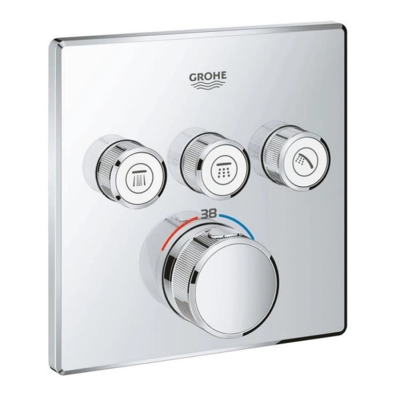 Зовнішня частина термостатичного змішувача для ванни Grohe Grohtherm SmartControl 29126000 для трьох споживачів від компанії Boilerroom - фото 1