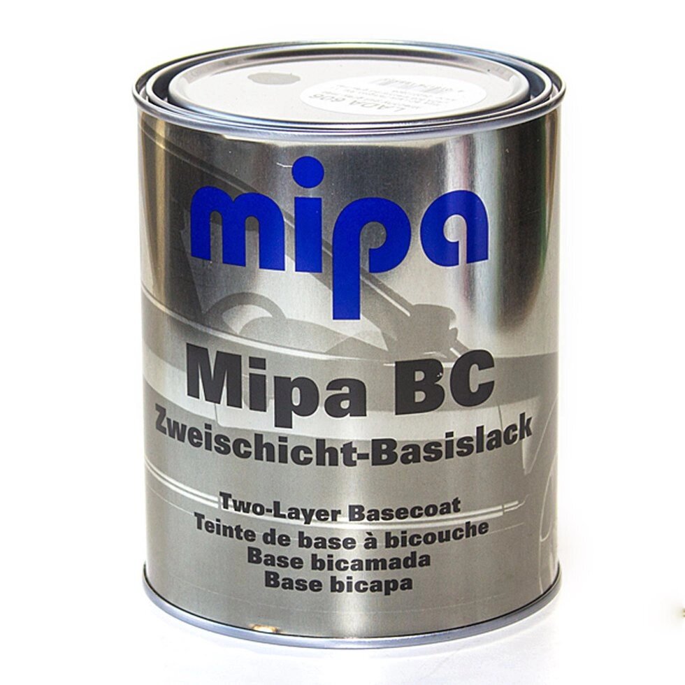 Авто краска (автоэмаль) металлик Mipa BC 1л Lada 651 Черный трюфель від компанії Autosklad - величезний вибір інструменту та матеріалів для фарбування авто - фото 1