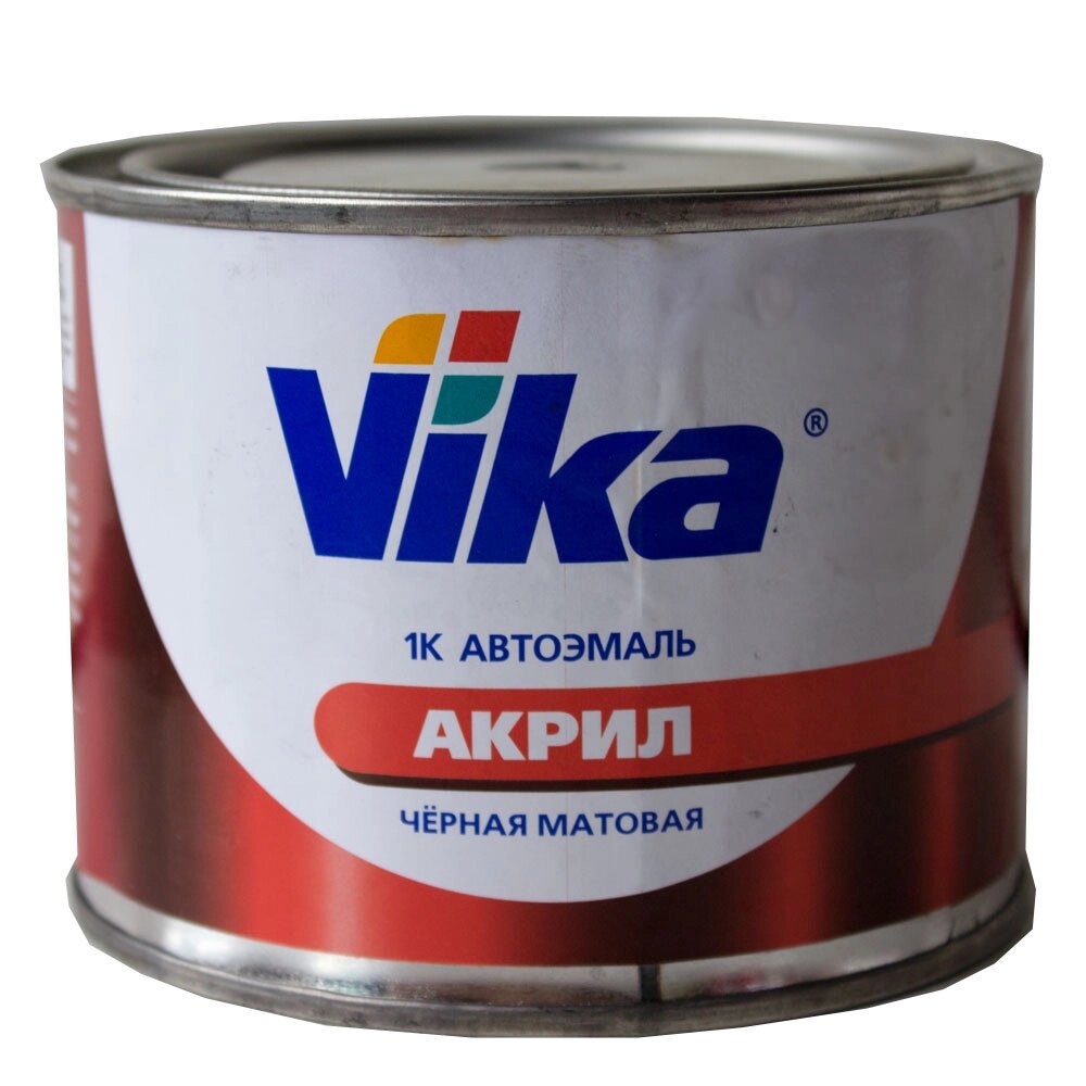 Автоемаль акрилова чорна матова Vika 0,4 кг від компанії Autosklad - величезний вибір інструменту та матеріалів для фарбування авто - фото 1