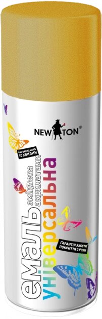 Фарба аерозольна New Ton універсальна 400мл Церковне золото від компанії Autosklad - величезний вибір інструменту та матеріалів для фарбування авто - фото 1