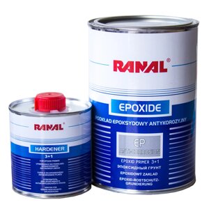 Ranal Epoxy Primer 3+1 Сірий епоксидний ґрунт 0,75 л із твердим 0,25 л