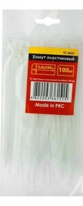 Хомути (стяжки) пластикові 3,6x250мм білі INTERTOOL TC-3625 (100 шт)