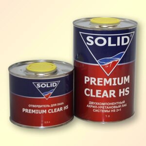 Лак автомобільний Solid Premium Clear HS 1л з затверджувачем 0,5л