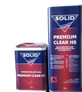 Лак автомобільний Solid Premium Clear HS 5л з затверджувачем 2,5л