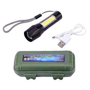 Світлодіодний ліхтарик на акумуляторі, з бічним освітленням на USB ZG-13 (ZB-10)