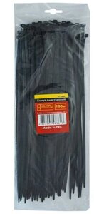 Хомути (стяжки) пластикові 4,8x350мм чорні INTERTOOL TC-4836 (100 шт)