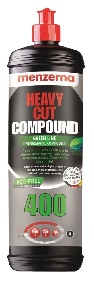 Абразивна полірувальна паста Menzerna 400 GREEN LINE VOC-FREE Heavy Cut Compound 1 л - акції