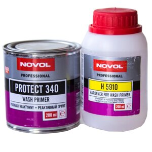 Грунт кислотний Novol PROTECT 340 Wash Primer з затверджувачем 0.2л + 0.2л