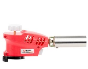 Пальник газовий пьезозажіганіе на курку, регулятор, розсікач полум'я INTERTOOL GB-0023