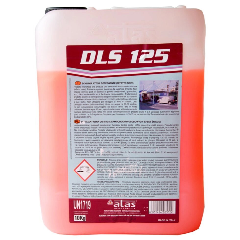 Активна піна для безконтактної мийки Atas DLS 125 10кг - Autosklad - величезний вибір інструменту та матеріалів для фарбування авто