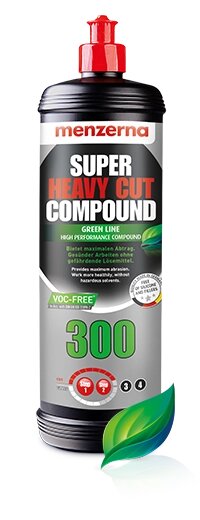 Абразивна полірувальна паста VOC-FREE menzerna GREEN LINE super heavy cut compound 300 1л - характеристики
