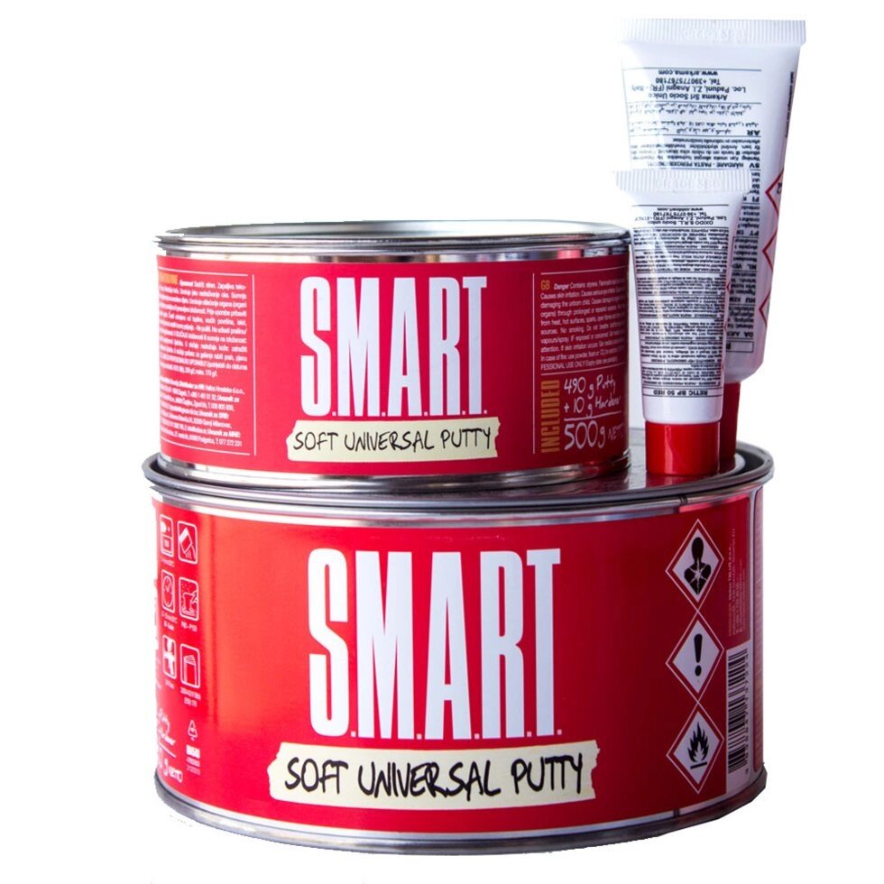 Шпаклівка універсальна Soft Universal SMART 1.8кг - Autosklad - величезний вибір інструменту та матеріалів для фарбування авто