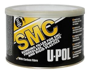 Углеволоконного легкошліфуемая шпаклівка чорна U-POL SMC SMCB / 2 1,1 л