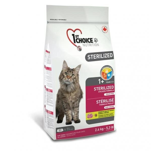 1St CHOICE корм для стерилізованих кішок Sterilized, курка з бататом 5кг від компанії MY PET - фото 1