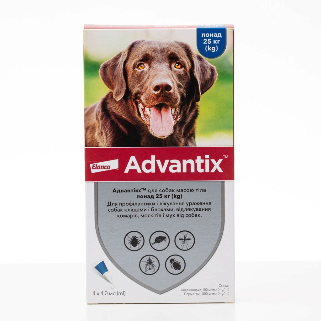 Advantix Адвантікс вага 25-40 кг 4 піпетки від компанії MY PET - фото 1