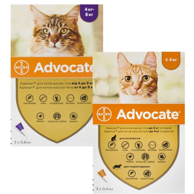 Bayer Advocate Cat Адвокат cпот-он для котів 4-8кг від компанії MY PET - фото 1