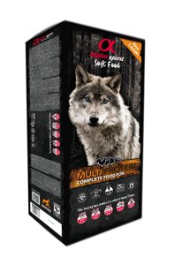 Alpha Spirit MULTIPROTEIN - напіввологий корм для собак 9кг (45*200г)