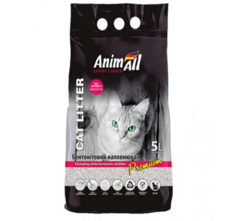 AnimAll ЕнімАлл Cat litter Premium Білий бентонітовий наповнювач без запаху для котячих туалетів 5л від компанії MY PET - фото 1