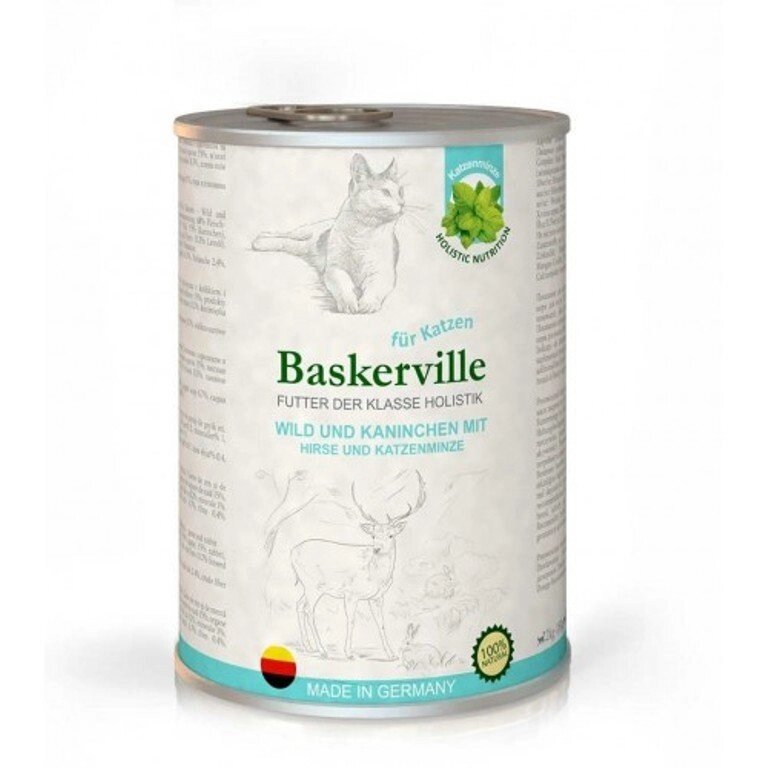Baskerville Super Premium Kitten Консерви для кішок оленина, кролик з котячої м'ятою від компанії MY PET - фото 1