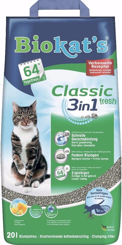 Biokat "s Classic Fresh 3in1 - наповнювач для котячого туалету 10л від компанії MY PET - фото 1