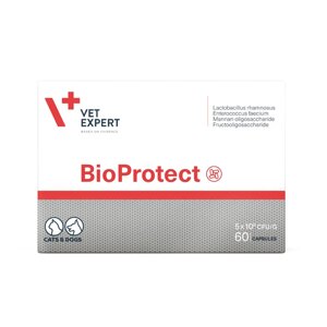 БіоПротект Vet Expert BioProtect Харчова добавка для котів і собак із порушеною шлунково-кишковою мікрофлорою, 60 капс.