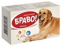 БРАВО вітаміни і мінерали для собак великих порід, 100 таб від компанії MY PET - фото 1