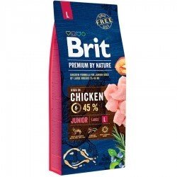 Brit (Брит) Premium Junior L - корм для цуценят великих порід з куркою 15 кг від компанії MY PET - фото 1