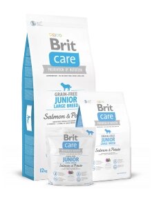 Brit Care Grain-free Junior Large Breed Salmon & Potato для молодих собак великих порід 12кг від компанії MY PET - фото 1