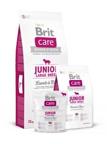 Brit Care Junior Large Breed Lamb & Rice Ягня з рисом для цуценят великих порід 12кг від компанії MY PET - фото 1