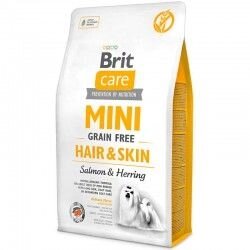 Brit Care MINI GRAIN FREE HAIR & SKIN - беззерновой корм для довгошерстих собак міні порід (лосось / оселедець) 400г від компанії MY PET - фото 1