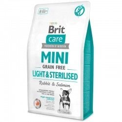 Brit Care MINI GRAIN FREE LIGHT & STERILISED - беззерновой корм для стерил. / избыт вес собак мини пород (кролик/лосось) від компанії MY PET - фото 1