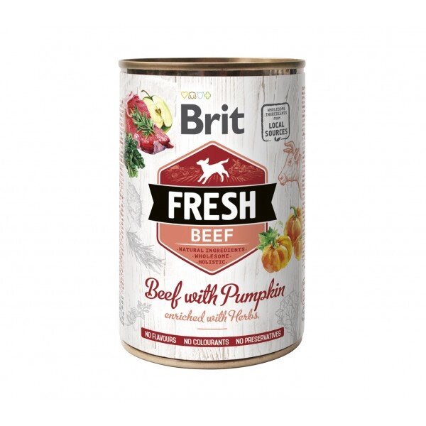 Brit Fresh Beef Pumpkin консерви для собак яловичина, гарбуз 0,4 кг від компанії MY PET - фото 1