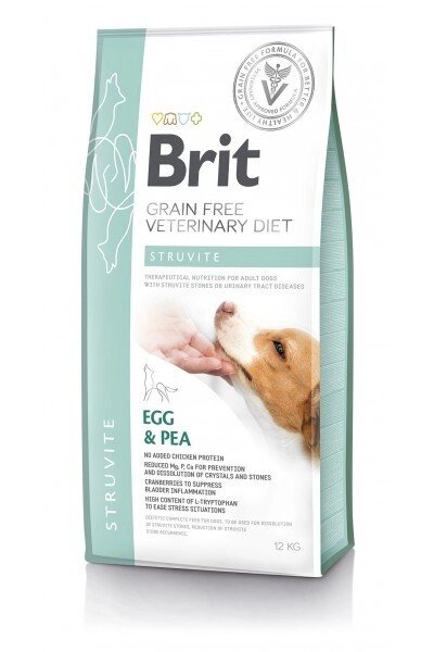 Brit GF VetDiets Dog Struvite при сечокам'яній хворобі з яйцем, індичкою, горохом і гречкою 12 від компанії MY PET - фото 1