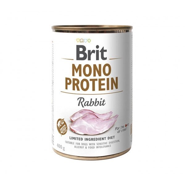 Brit Mono Protein Dog консерви для собак з кроликом 0,4 кг від компанії MY PET - фото 1