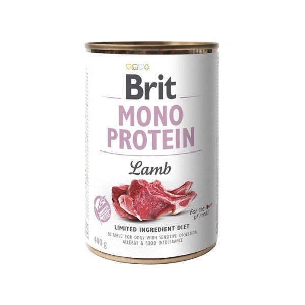Brit Mono Protein Dog консерви для собак з ягням 0,4 кг від компанії MY PET - фото 1
