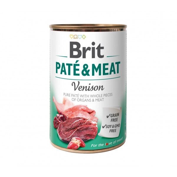 Brit Pate & Meat Dog консерви для собак з олениною 0,4 кг від компанії MY PET - фото 1