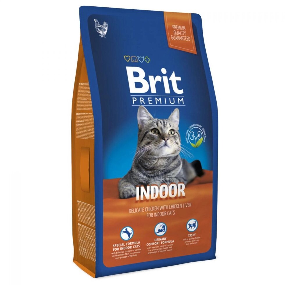 BRIT Premium Cat Indoor для кішок, які живуть в приміщенні 8кг від компанії MY PET - фото 1