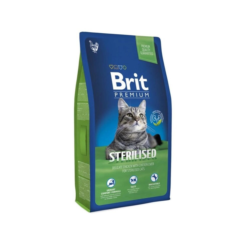 Brit Premium Cat Sterilized - Корм ​​для кастрованих котів і стерилізованих кішок від компанії MY PET - фото 1
