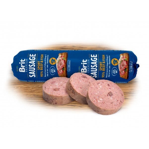 Brit Premium Sausages ковбаса для собак в асортименті 800г від компанії MY PET - фото 1