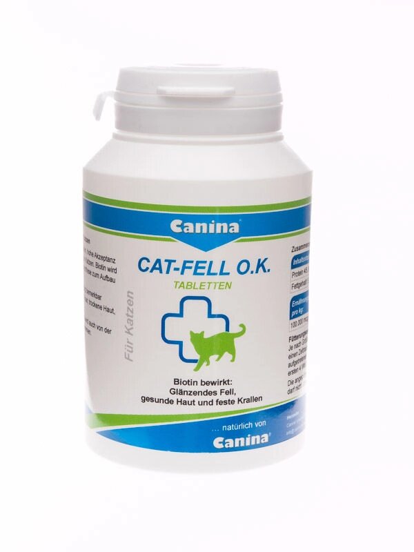 Canina Cat-Fell O. K. 50г 100таб біотин з мікроелементами від компанії MY PET - фото 1