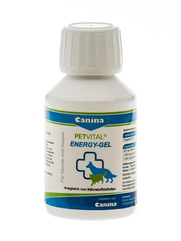 Canina PETVITAL Energy-Gel 100ml для швидкого відновлення для кішок і собак від компанії MY PET - фото 1