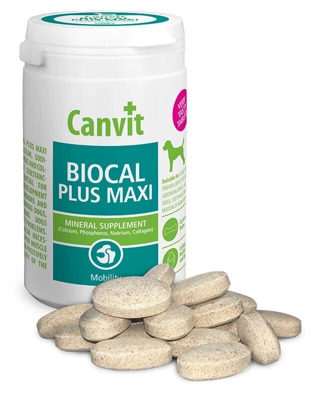 Canvit Biocal Plus Maxi for dogs 230g кальцій для собак великих порід 76таб. від компанії MY PET - фото 1