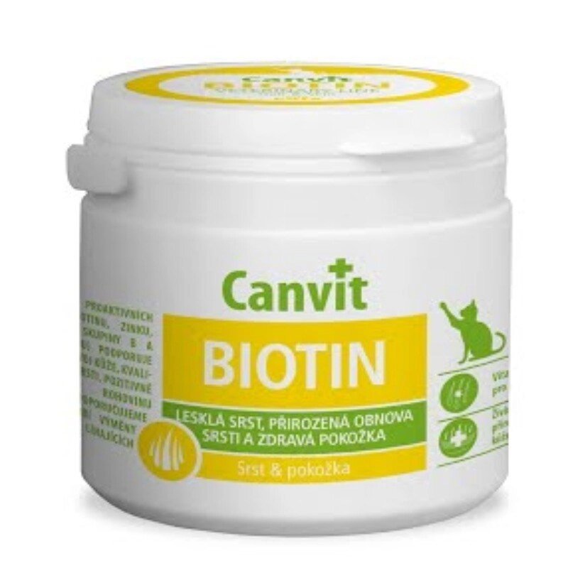 Canvit (Канвіт) BIOTIN - Комплекс вітамінів для шкіри, шерсті і пазурів котів 100таб. від компанії MY PET - фото 1