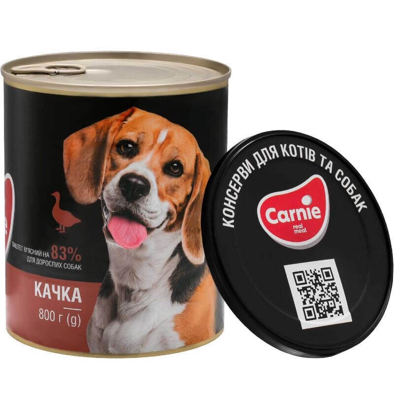 Carnie (Карні) консерви для дорослих собак, м'ясний паштет, КАЧКА 800г від компанії MY PET - фото 1
