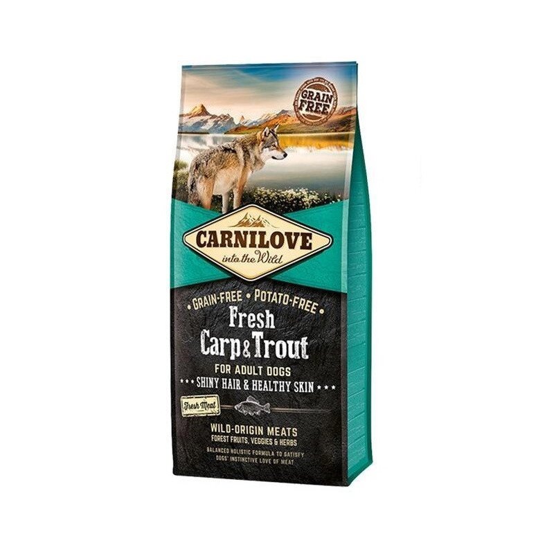 Carnilove Fresh Carp & Trout for Adult dogs корм для дорослих собак з коропом і фореллю 12кг від компанії MY PET - фото 1