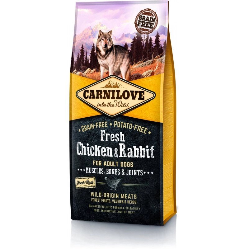 Carnilove Fresh Chicken & Rabbit for Adult dogs для дорослих собак з куркою і кроликом 12кг від компанії MY PET - фото 1