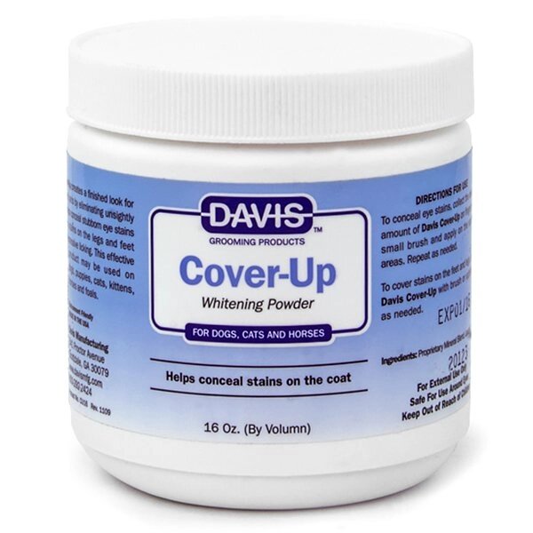 Davis Cover-Up Whitening Powder Девіс маскує відбілююча пудра для собак, котів 300мл від компанії MY PET - фото 1