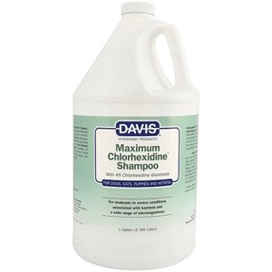 Davis Maximum Chlorhexidine Shampoo Девіс шампунь з 4% хлоргексидином для собак і котів захворюваннями шкіри 3,8 л